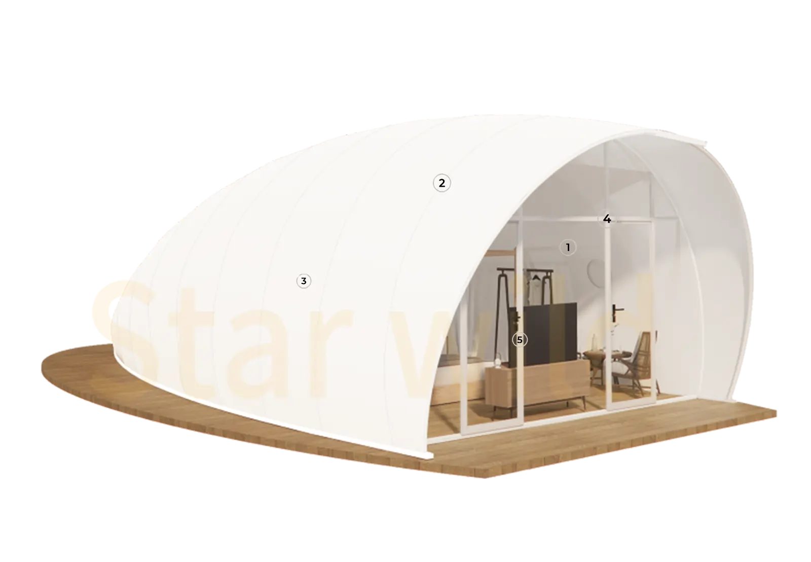 Outdoor Inflatable House Tent - Luxury 4 Season Camping - View #2