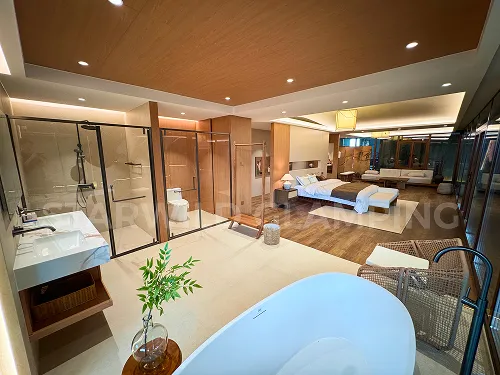 interior of starwild luxury peak glamping tent 4