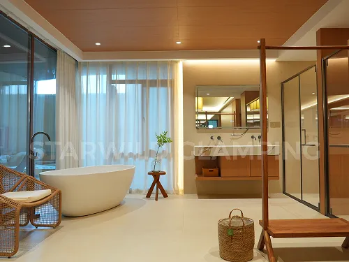 interior of starwild luxury peak glamping tent 5