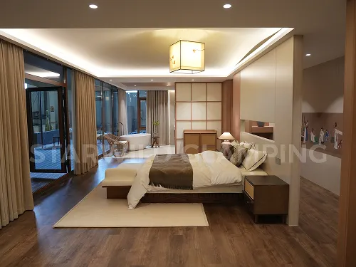 interior of starwild luxury peak glamping tent 7