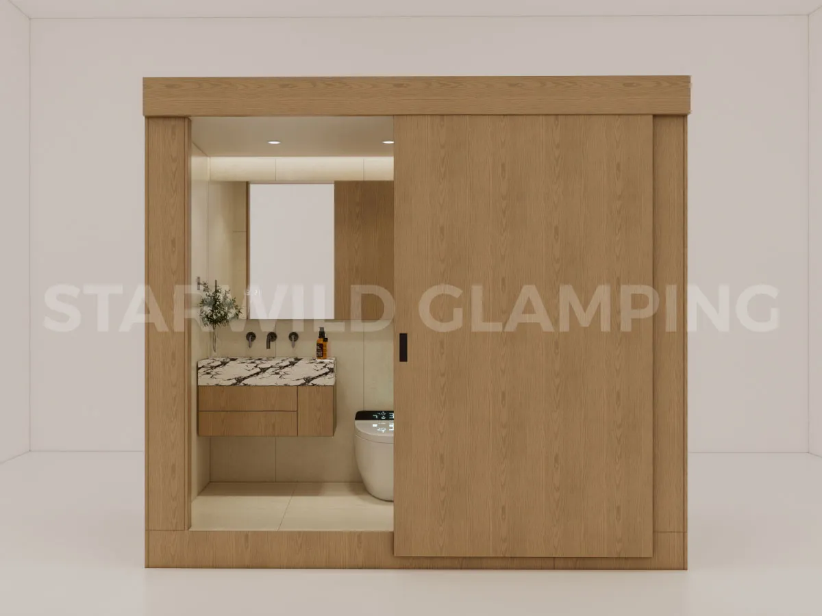 1 Integrated bathroom for Safari glamping tent