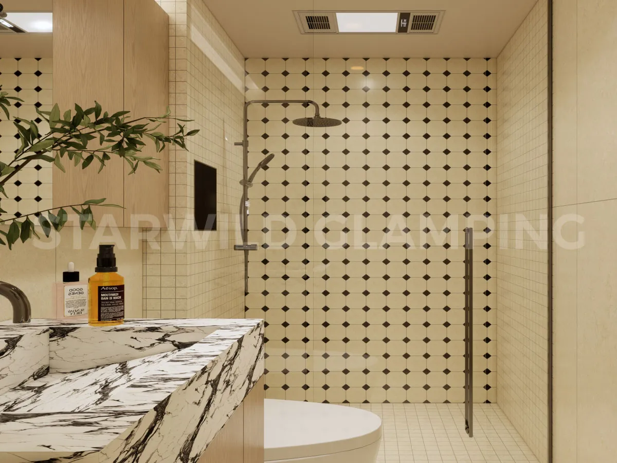 3 Integrated bathroom for Safari glamping tent