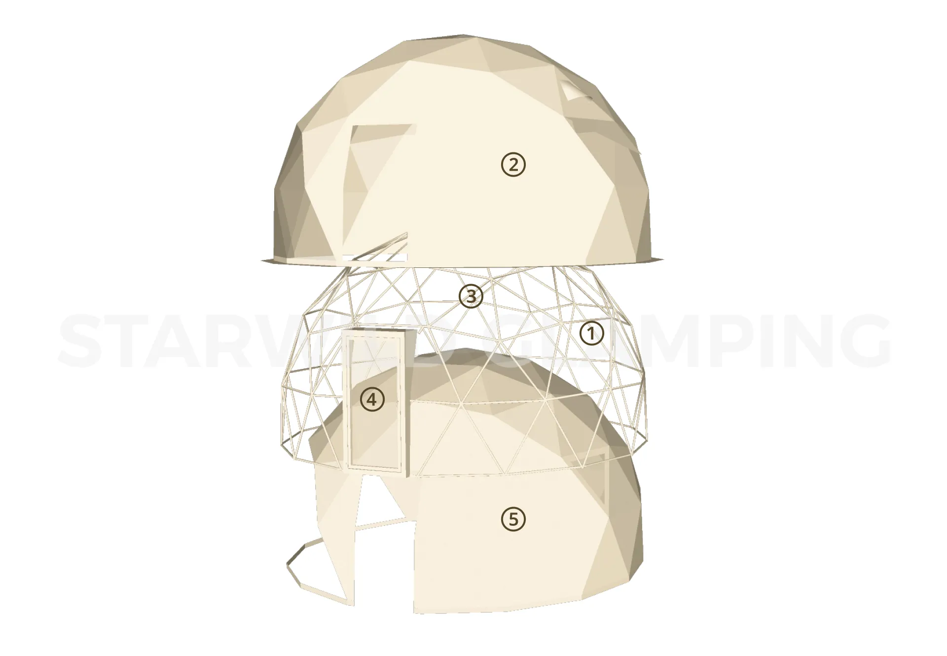 Sirius Glamping Dome Tent Design & Configuration