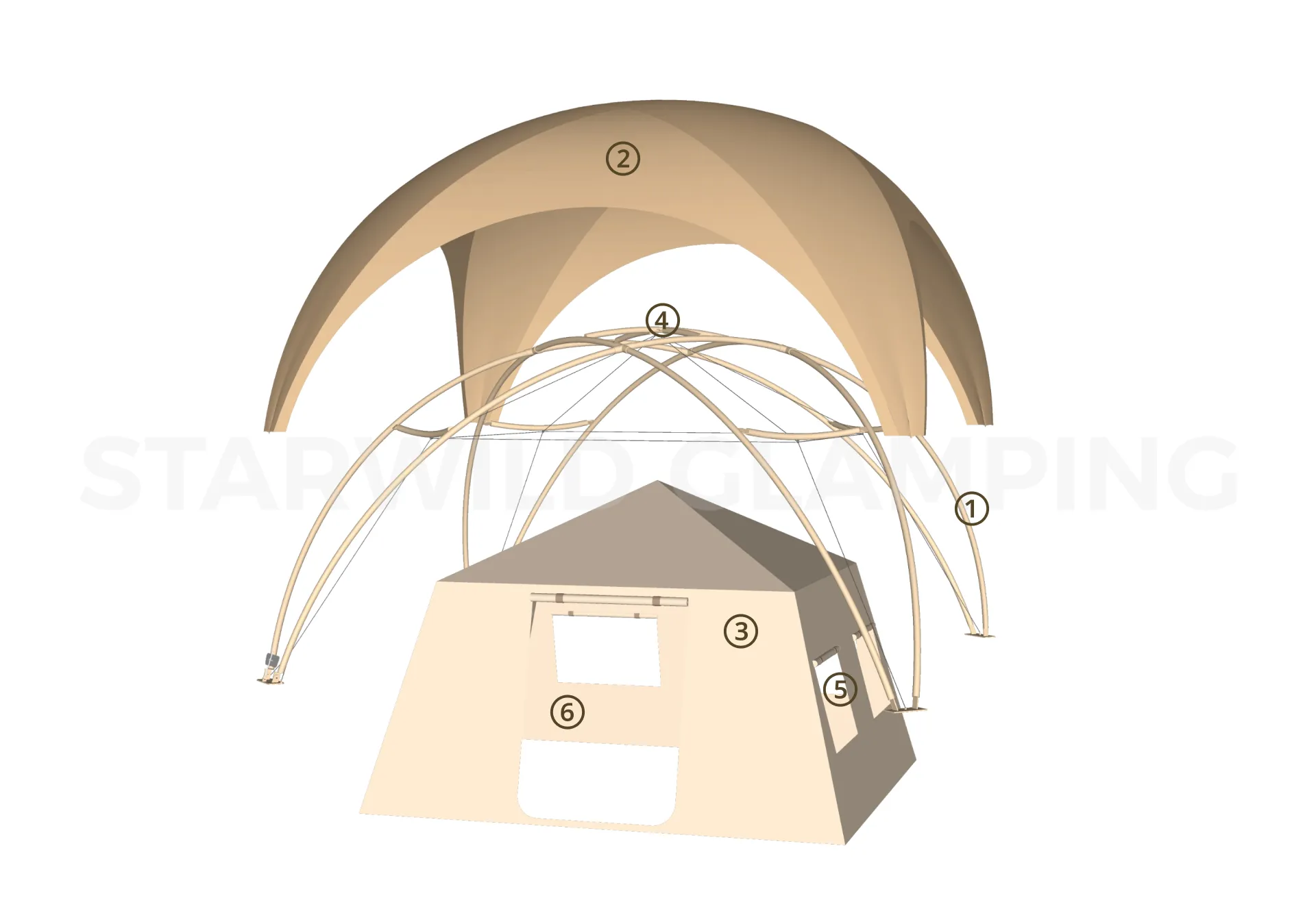 Ursa Glamping Dome Tent Design & Configuration