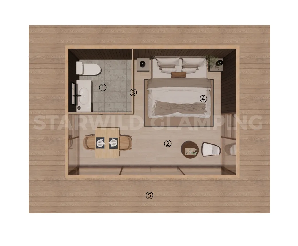 Interior Features of Virgo Luxury Glamping Tent