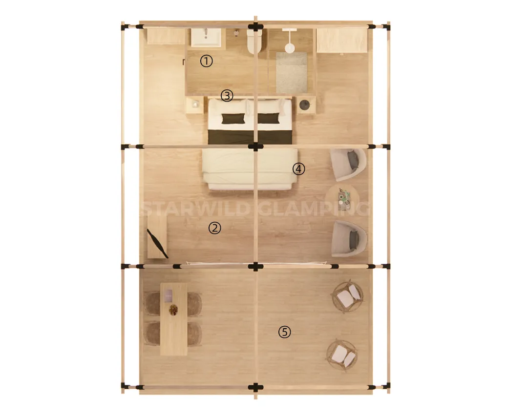 Interior Features of Jupiter Safari Lodge Tent