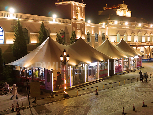 19 trade show tent with glass wall