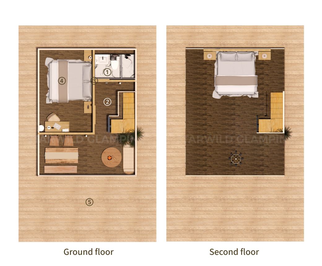 Interior Features of Jupiter Safari Lodge Tent