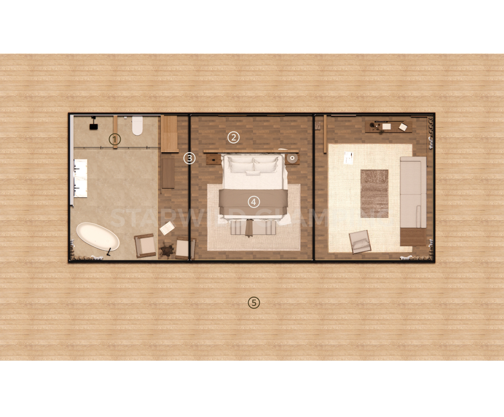 Interior Features of Virgo Luxury Glamping Tent