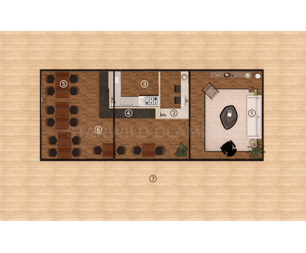 Interior Features of Virgo Luxury Resort Tent (Reception)