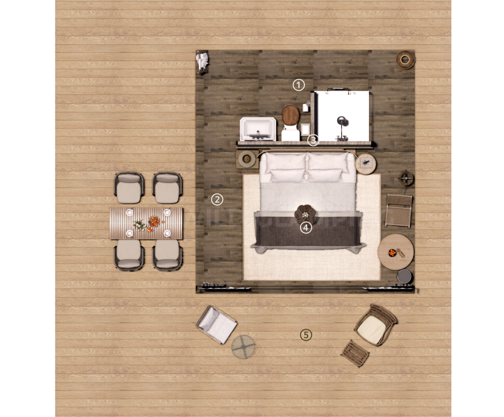 Interior Features of Mercury Luxury Glamping Tent