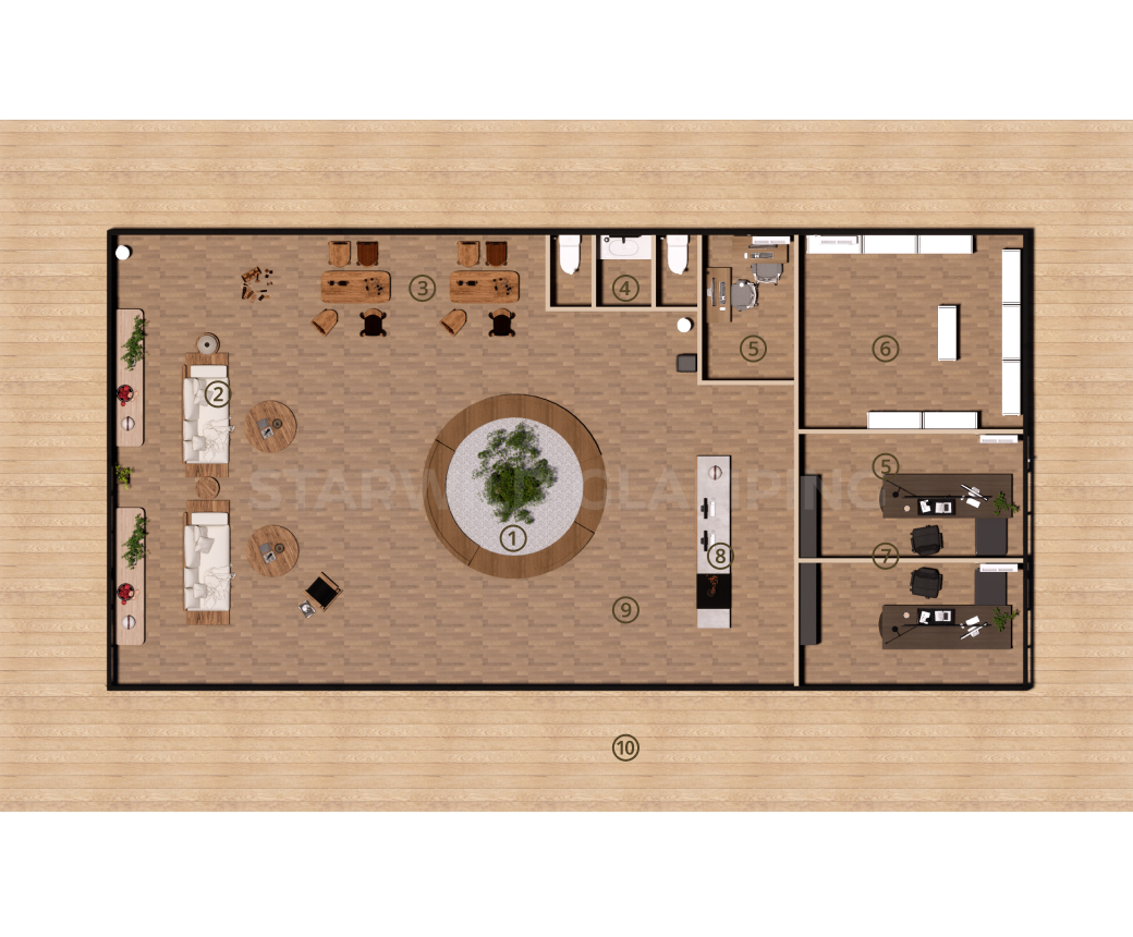 Interior Features of Virgo Luxury Glamping Tent (Reception)