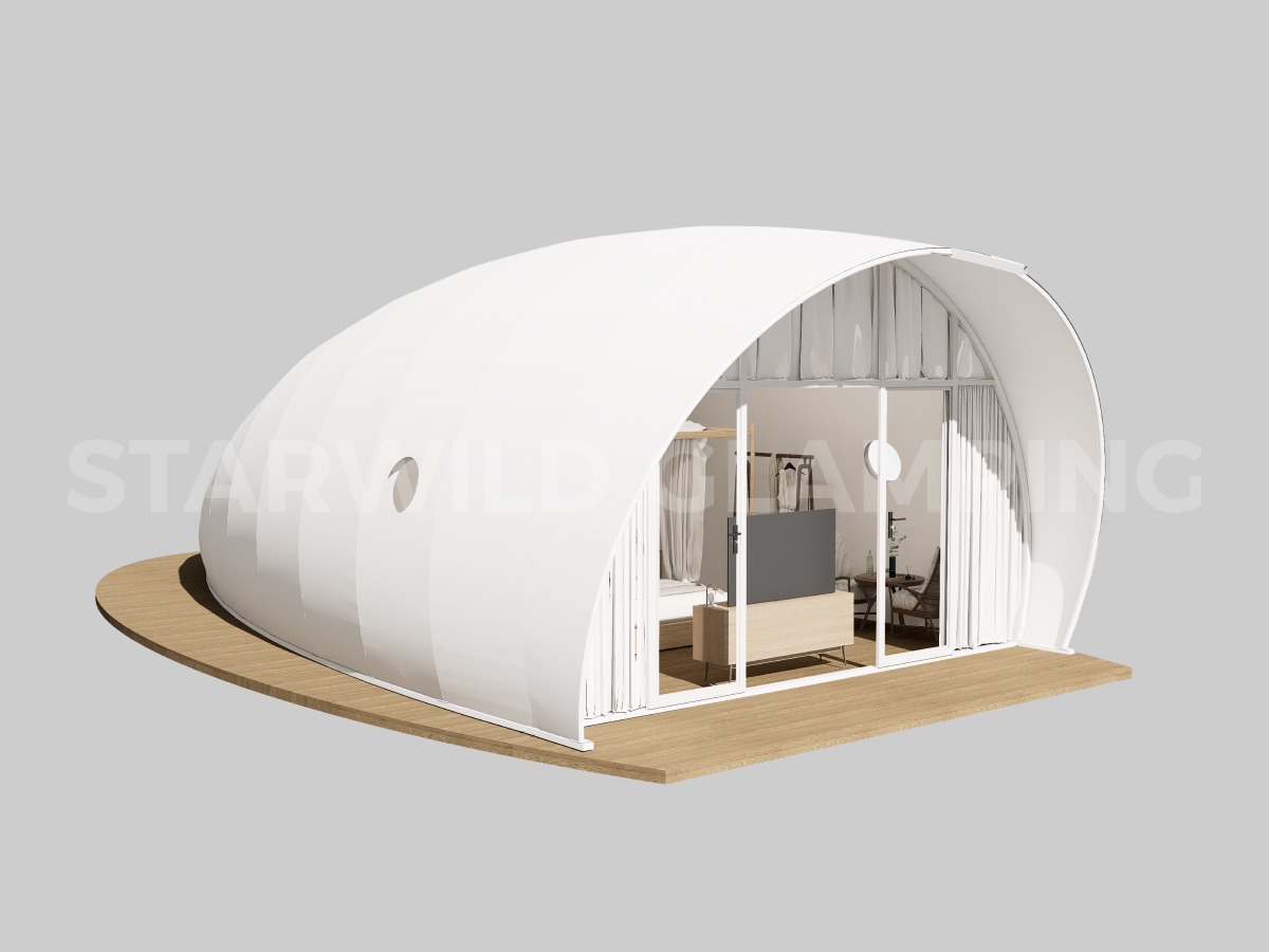 aquarius shell shape luxury glamping tent  2