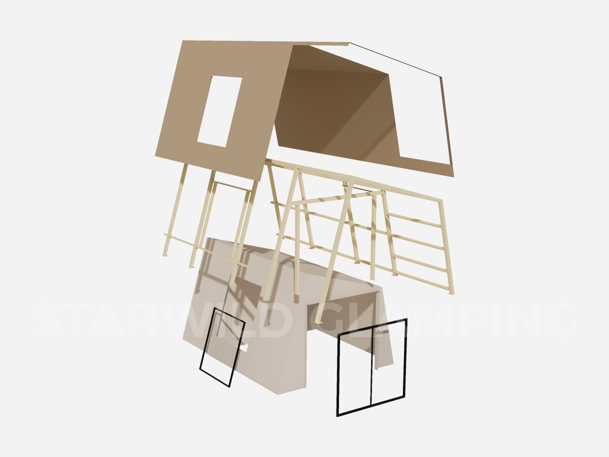 pieces luxury glamping tent 3