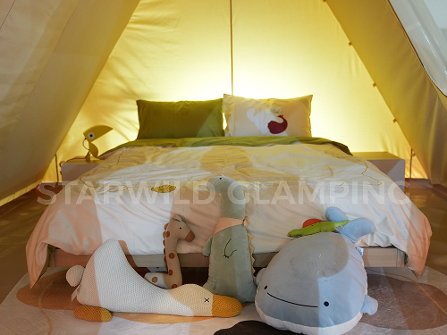 interior of Polaris a shape safari tent