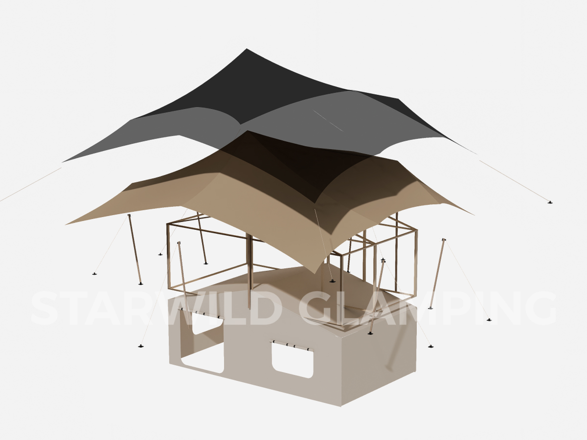 stretch tent glamping structure design