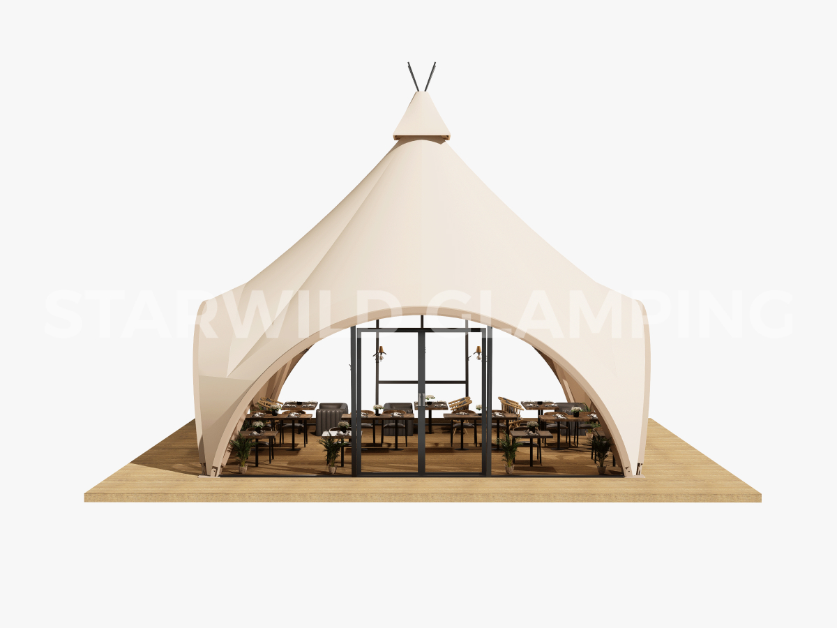 tipi tent dining for resort